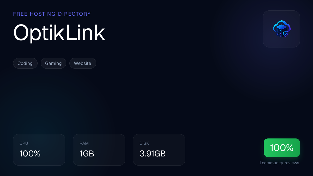 OptikLink - Free Hosting Provider Details | FreeHosts | FreeHosts